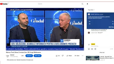 Poll Marius Tucă Show: „Credeți că furnizarea de armament occidental a prelungit războiul din Ucraina?”