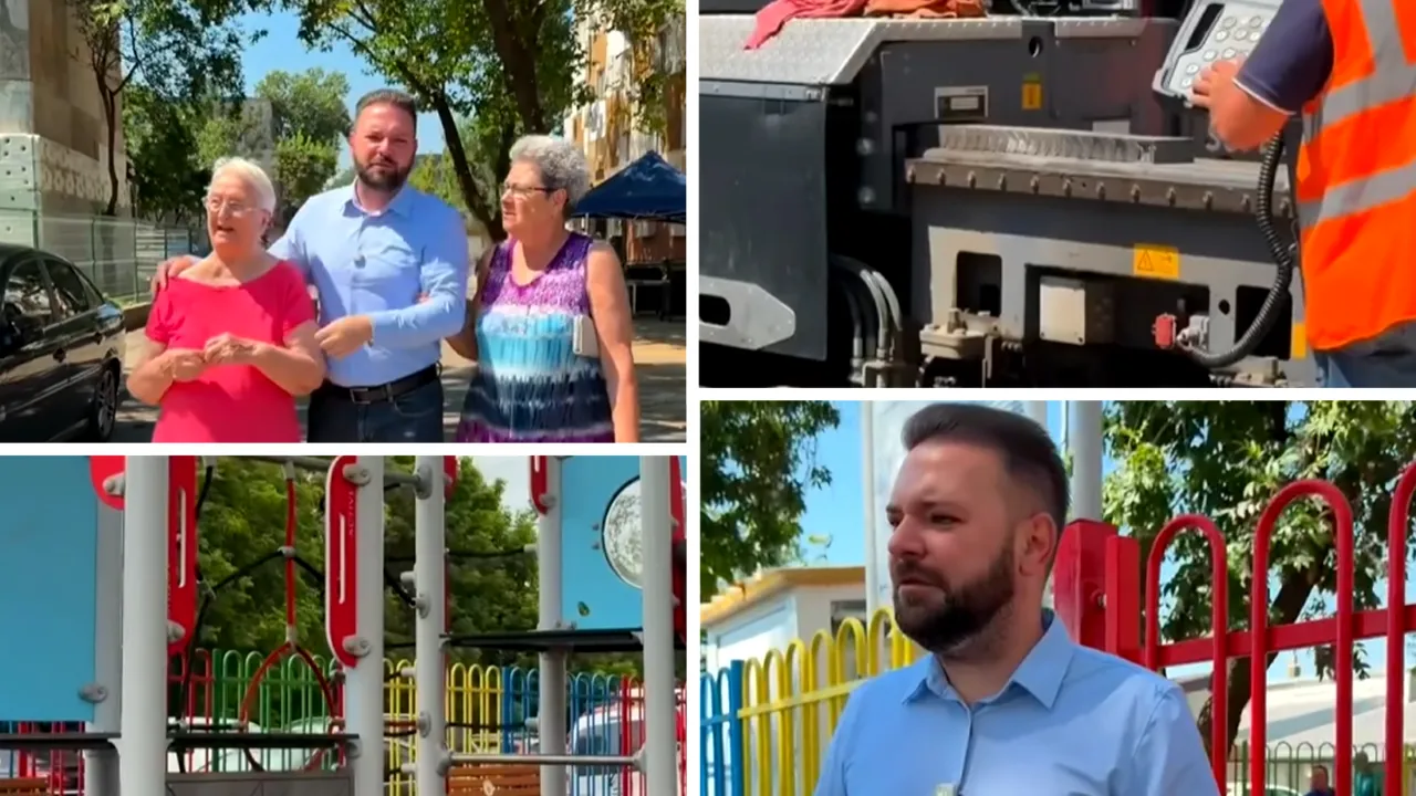 (P) Infrastructură Sector 5. Trotuare refăcute în apropierea Parcului Toporași