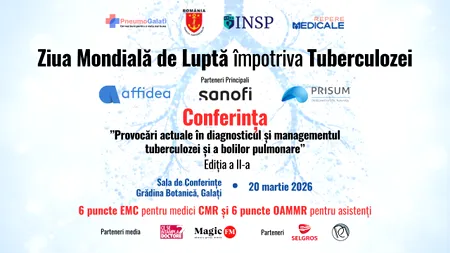Comunicat de presă. Conferință medicală dedicată Zilei Internaționale de Luptă Împotriva Tuberculozei, organizată la Galați