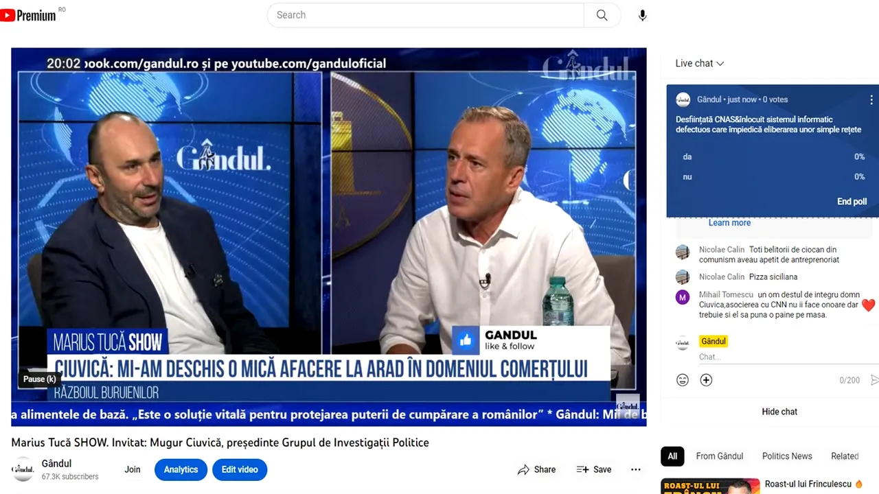 POLL Marius Tucă Show: Credeți că ar trebui desființată Casa Națională de Asigurări de Sănătate și înlocuit sistemul informatic defectuos?
