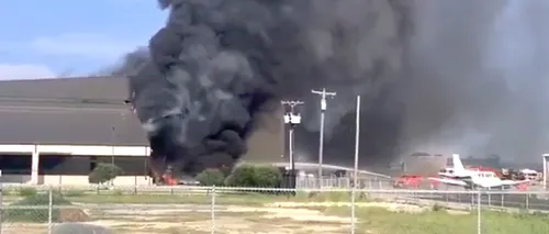 Un avion s-a prăbușit peste hangarul unui aeroport din Texas. Bilanț: 10 morți - VIDEO