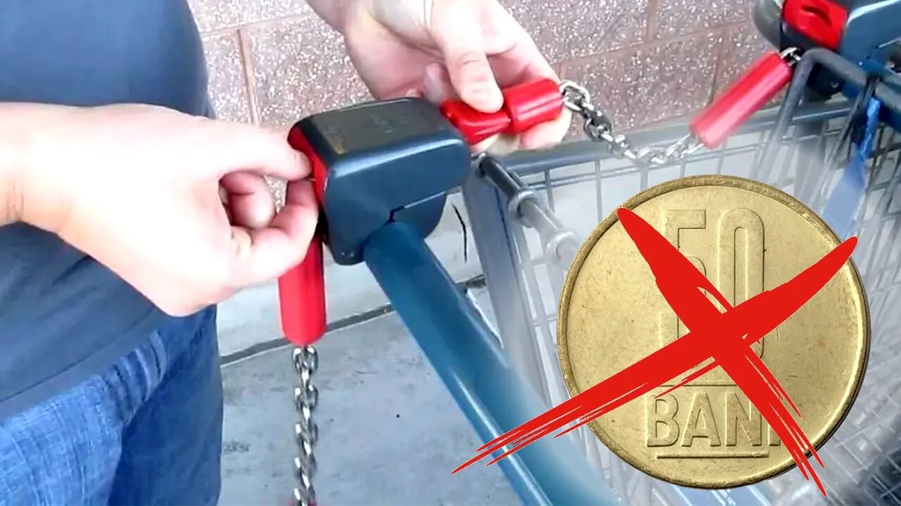 Cum să deblochezi cărucioarele din supermarket fără moneda de 50 de bani. Toți românii au acest OBIECT în buzunar