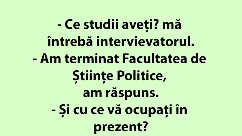 Bancul de marți | Ce studii aveți?