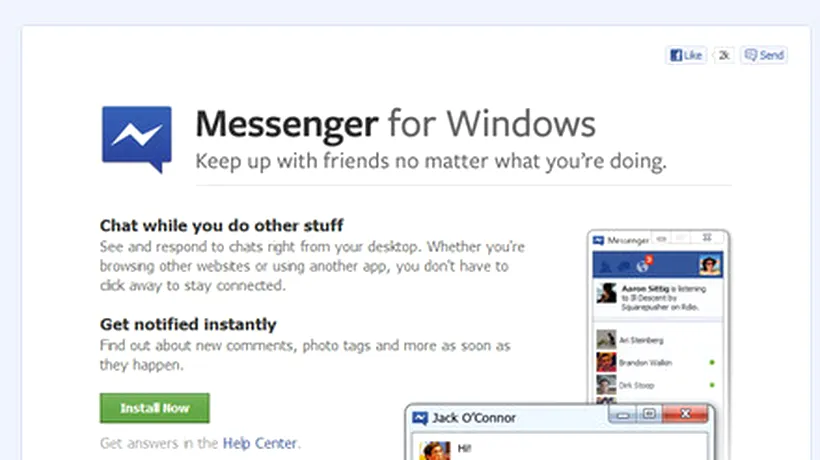 Facebook Messenger for Windows: alternativă la Yahoo! Messenger?