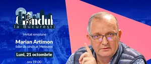 ‘’Cu Gândul la București’’ începe luni, 21 octombrie, de la ora 19.00. Invitat: Marian Artimon