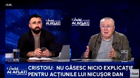 Ion Cristoiu: Până acum, tot ce a făcut Nicușor e un dezastru. Dacă nu o scoteau pe Lasconi cu fotografiile....ea îl bătuse la scor, la dezbatere