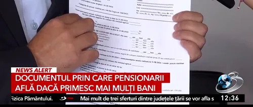 Documentul prin care pensionarii află dacă vor primi mai mulți bani la PENSIE sau nu. Ce informații cuprinde