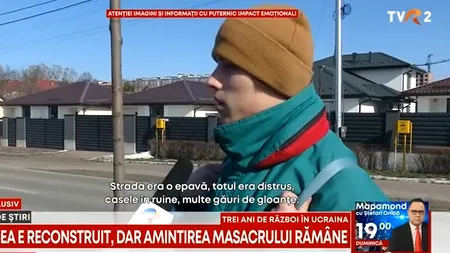 Orășelul Bucea, de lângă Kiev, locul uneia dintre cele mai sângeroase scene ale conflictului, RECONSTRUIT. Masacrul rămâne în amintirea oamenilor