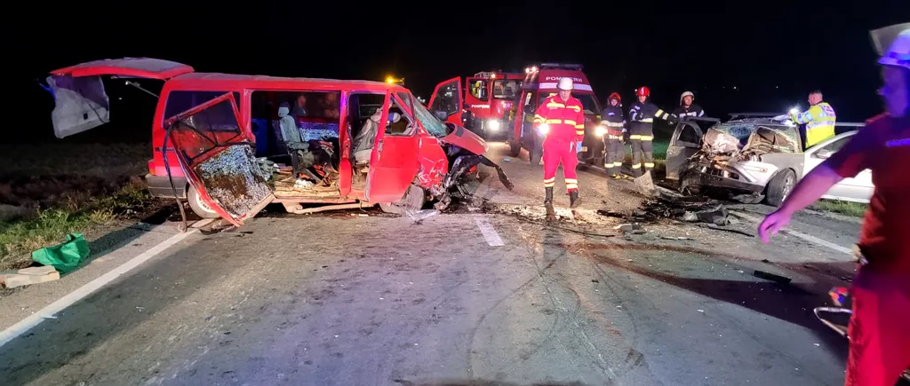 Accident GRAV în Feldioara, județul Brașov. Șapte persoane au fost rănite după impactul dintre un microbuz și un autoturism