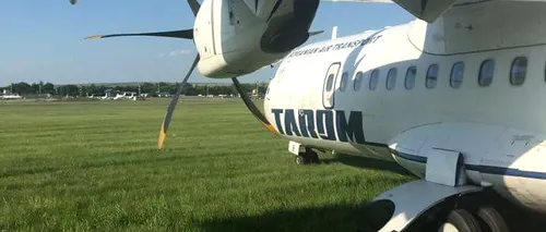 Un avion Tarom a ieșit de pe pistă la aterizarea pe aeroportul din Chișinău. VIDEO