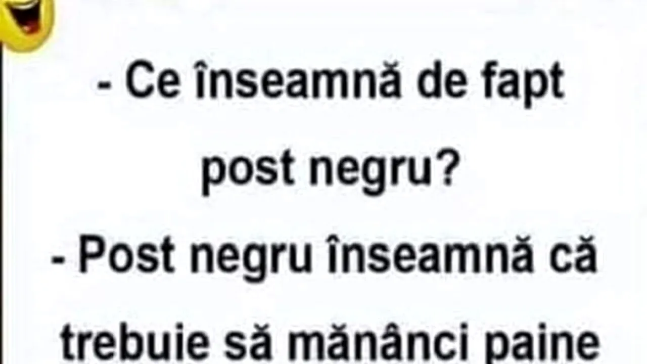 Bancul de luni | Ce înseamnă, de fapt, post negru?