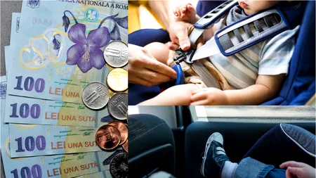 AMENDĂ de până la 825 de lei pentru părinții care fac această greșeală când își transportă copiii cu mașina! Pericolul la care sunt expuși cei mici