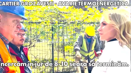 Gabriela FIREA pe teren, la AVARIA de apă caldă/Nu l-am găsit, însă, pe actualul PRIMAR general acolo...