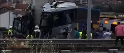 Un autobuz a intrat ÎN PILONUL UNUI VIADUCT în nordul Spaniei: 5 morți și 16 răniți. Nici un român printre victime