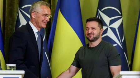 VIDEO | Jens Stoltenberg, vizită surpriză la Kiev. Zelenski: Aderarea Ucrainei la NATO este „o chestiune de timp”