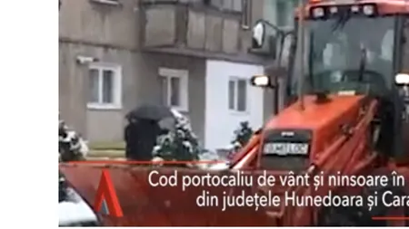 COD portocaliu de vânt și NINSOARE în zonele montane din Hunedoara și Caraș-Severin