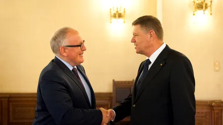 Frans Timmermans, către Klaus Iohannis: E o zi interesantă!