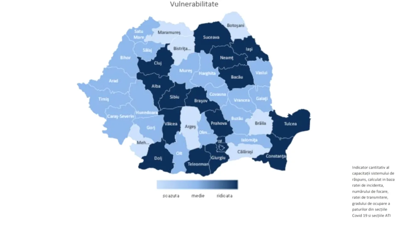 INSP: Trend ascendent al pandemiei de COVID-19 în majoritatea județelor. Număr-record al focarelor și zonelor cu grad ridicat de vulnerabilitate