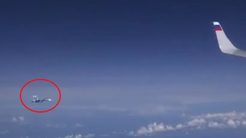 Un avion NATO s-a apropiat periculos de aeronava ministrului Apărării din Rusia - VIDEO