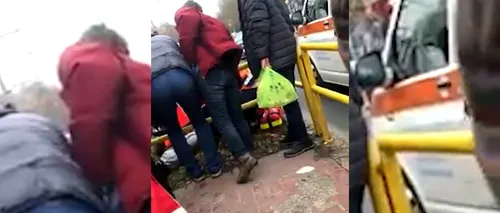 Un pieton a fost lovit de tramvaiul 41! Video cu puternic IMPACT EMOȚIONAL