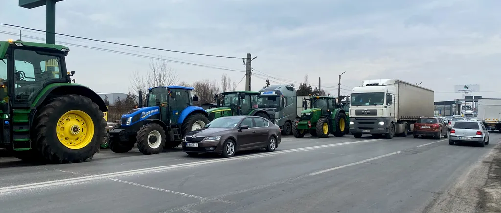 150 de șoferi ucraineni și turci PROTESTEAZĂ în Siret! Protestul fermierilor și agricultorilor români blochează vama