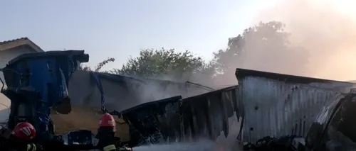 Update: Doi oameni răniți grav în incendiul care a cuprins cele două camioane din Ialomița