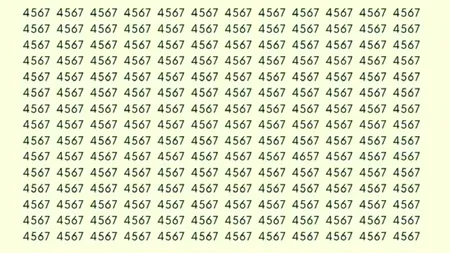 Test de inteligență | Ești un GENIU? Găsește numărul 4657 în maximum 3 secunde!