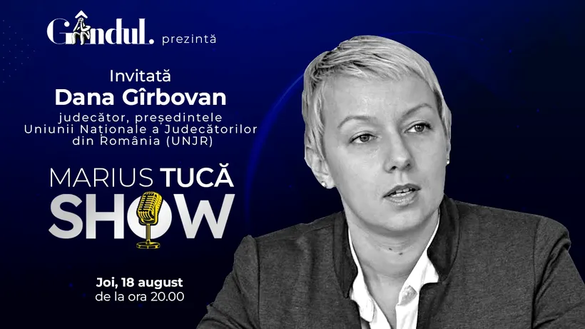 Marius Tucă Show începe joi, 18 august, de la ora 20.00, live pe gândul.ro