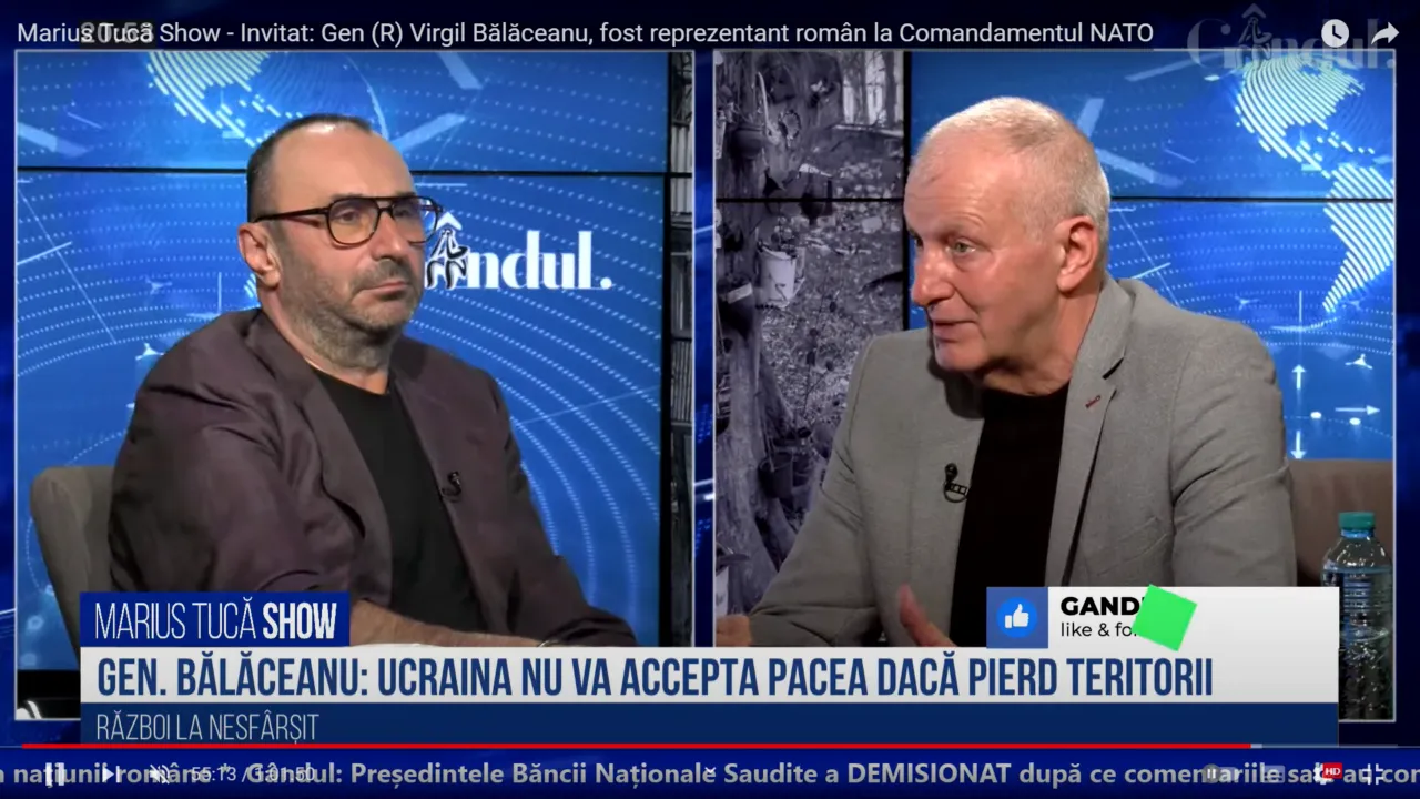 VIDEO | Gen (R) Virgil Bălăceanu: Cucerirea Donețkului poate duce la încetarea focului / Ucraina nu va accepta pacea dacă pierde teritorii