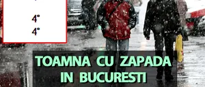 Toamnă cu ZĂPADĂ în București. Meteorologii Accuweather anunță data exactă când ninge prima dată în Capitală și în celelalte orașe din România