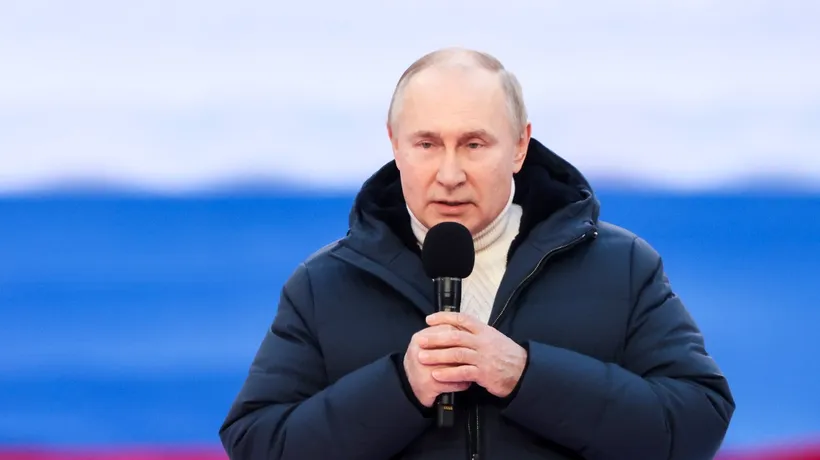 Deși se războiește cu Occidentul, Vladimir Putin este fanul hainelor de lux din Vest. Cât costă geaca cu care a apărut vineri la mega-manifestația de la Moscova
