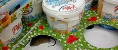 Super-ofertă la un supermarket din Vaslui: smântână cu șoarece 