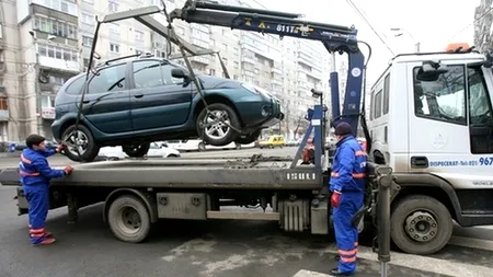 Primăria Capitalei: Ridicarea mașinilor parcate nergulamentar se va face 24 de ore din 24