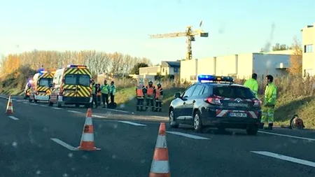 Doisprezece răniți într-un accident rutier de amploare pe o autostradă din Franța