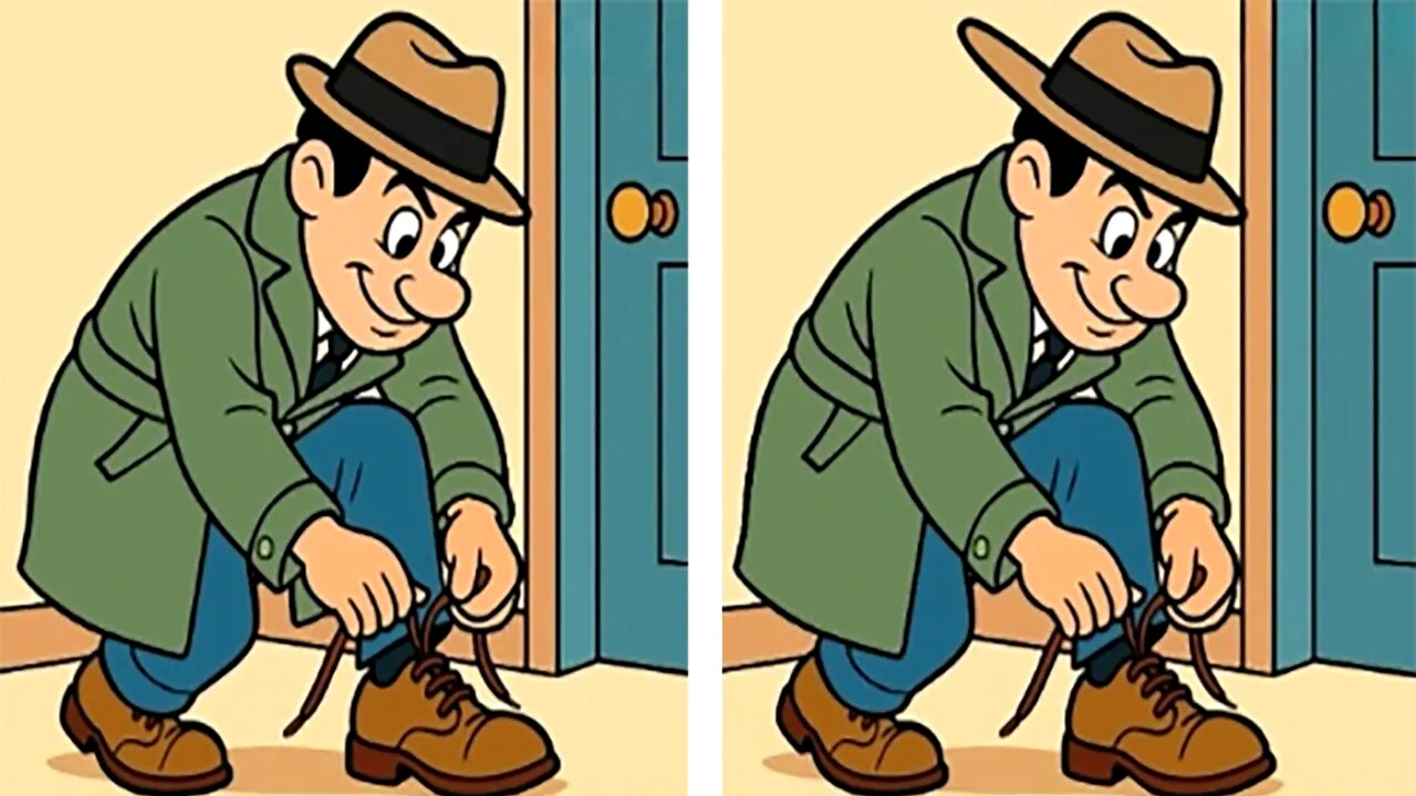 Test de LOGICĂ | Acești doi bărbați nu sunt identici, deși par. Identificați toate cele 3 diferențe!