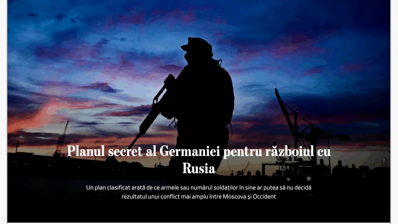 Germania are un plan secret pentru războiul cu Rusia: pregătește un plan de transfer a 800.000 de soldați NATO în Est