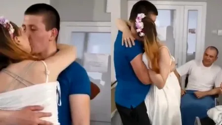 VIDEO | Momente emoționante la Liov. O asistentă care și-a pierdut picioarele într-o explozie s-a căsătorit cu iubitul ei