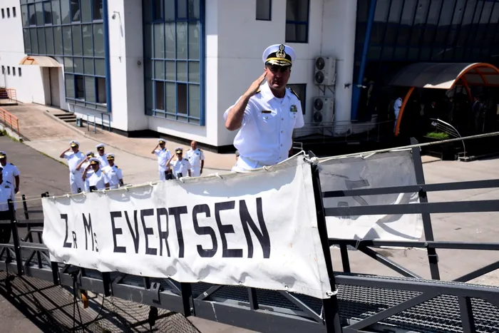 Fregata olandeză în Portul Constanța / Sursa: Statul Major al Forțelor Navale Române