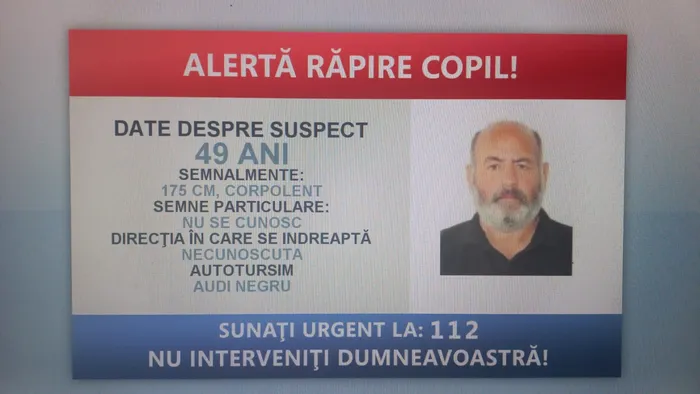 Cum arată bărbatul suspectat că a răpit fetița de 11 ani
