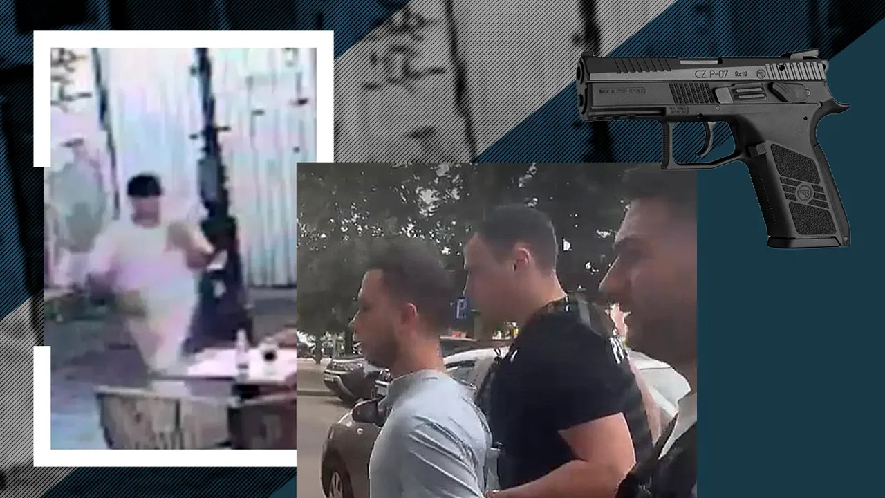 Ce pistoale a folosit TURCUL arestat pentru atacul din Centrul Vechi al Capitalei. Urmează expertizarea celor două arme!