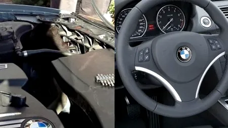 Descoperire uluitoare în motorul unui BMW seria 1. A văzut un beculeț pe bord și, când s-a uitat sub capotă, a încremenit