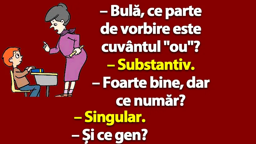 BANC | Bulă, ce parte de vorbire este cuvântul 'ou'?