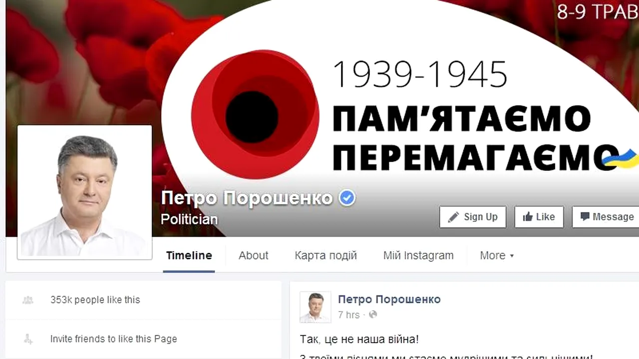 Petro Poroșenko îi cere ajutorul lui Mark Zuckerberg în conflictul cu „trolii ruși