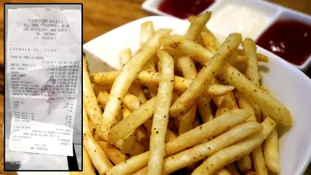 Cât a plătit un turist pentru o porție de cartofi prăjiți, într-un restaurant din Eforie Nord. Când a văzut nota, și-a scos telefonul și a făcut poză
