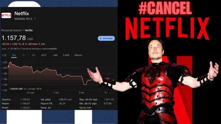 Trendul #CANCELNetflix ia amploare. Câți bani a pierdut compania după ce Elon Musk a îndemnat la boicotarea serviciului de streaming