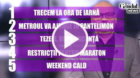 GÂNDUL NEWS. România trece la ora de iarnă