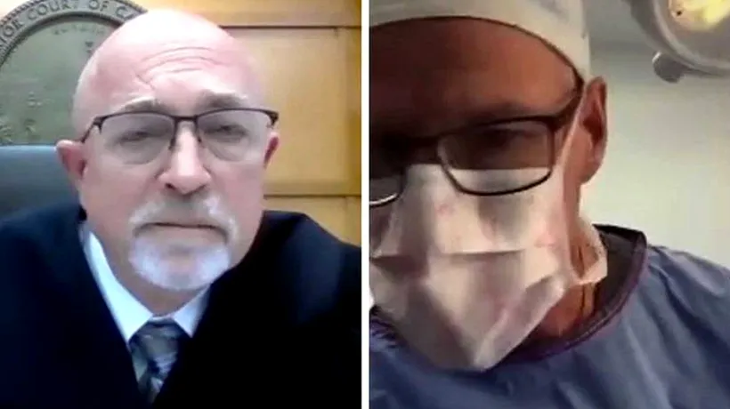 Un medic s-a alăturat unei ședințe de judecată prin Zoom în timp ce efectua o intervenție chirurgicală: „Sunt într-o sală de operații”