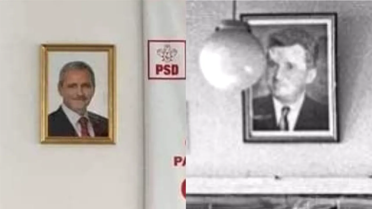 TOVARĂȘUL Dragnea îi veghează pe supuși. Filiala PSD Constanța are portretul liderului partidului pe perete. Ce, doamnă, e un lucru rău? Să-și pună și PNL o poză cu Orban