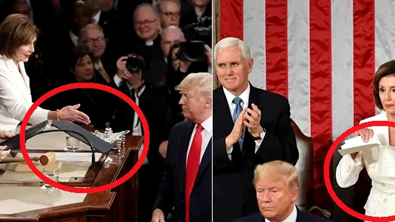 Gest incredibil al președintelui Trump: a refuzat să dea mâna cu Nancy Pelosi. Democrata a reacționat într-un mod neașteptat - VIDEO