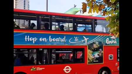 România, promovată în Marea Britanie: 250 de AUTOBUZE din Londra, Manchester, Birmingham și Liverpool poartă mesajul 